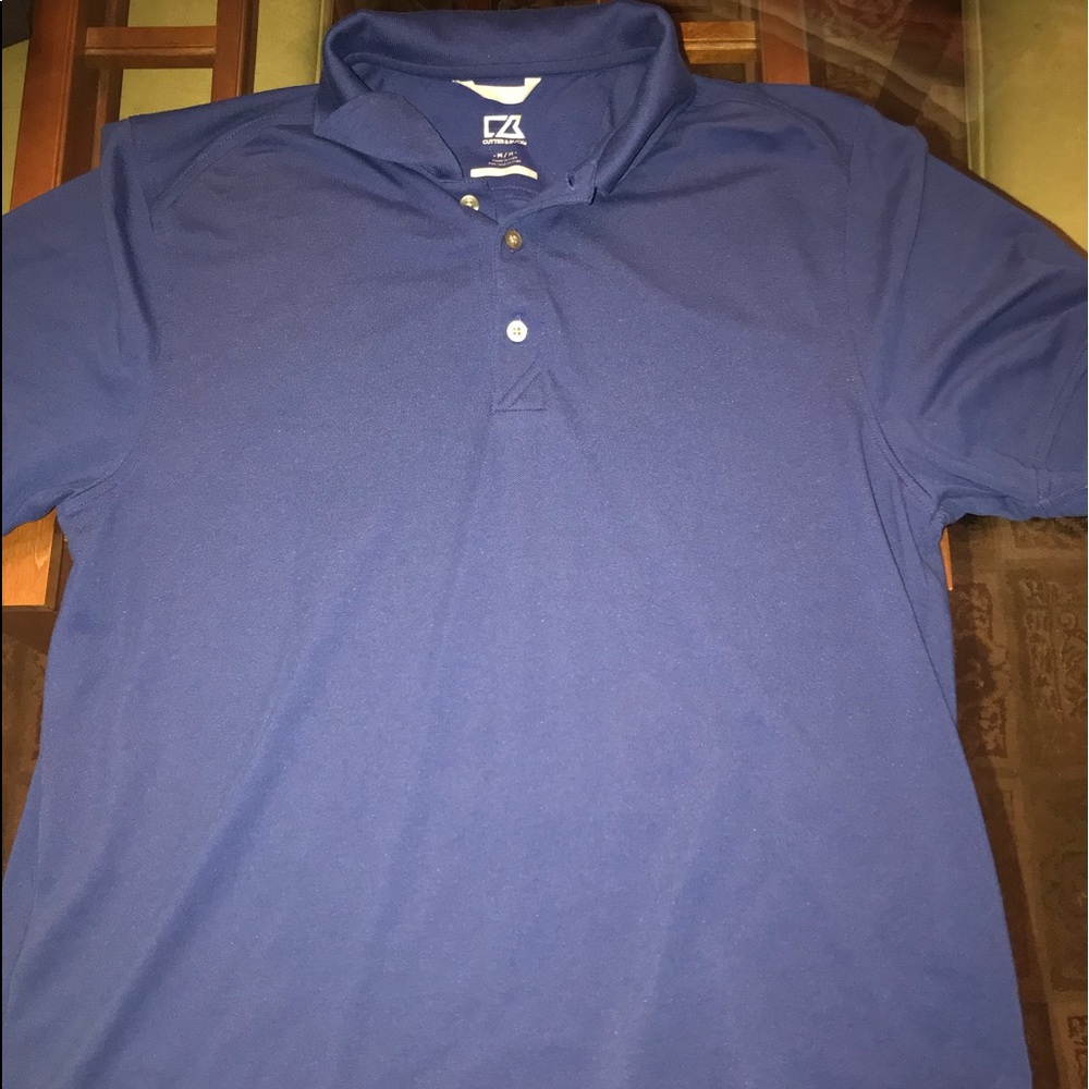 Blue polo style 3 button